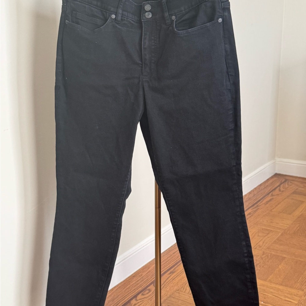 Lands' End Black Slim Stretch Jeans Classic Style